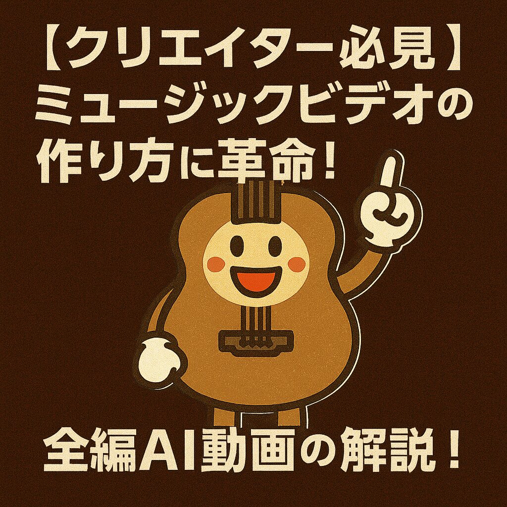 【クリエイター必見】ミュージックビデオの作り方に革命！全編AI動画の解説！
